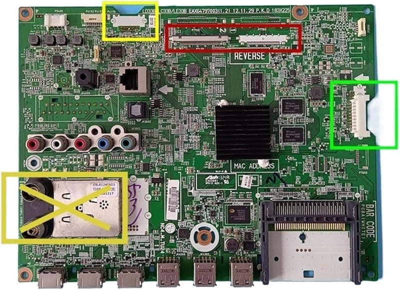 EAX64797003 Replacement Main Board for LG TV Models 42LA620V 50LA620V 55LA620V - Image 3